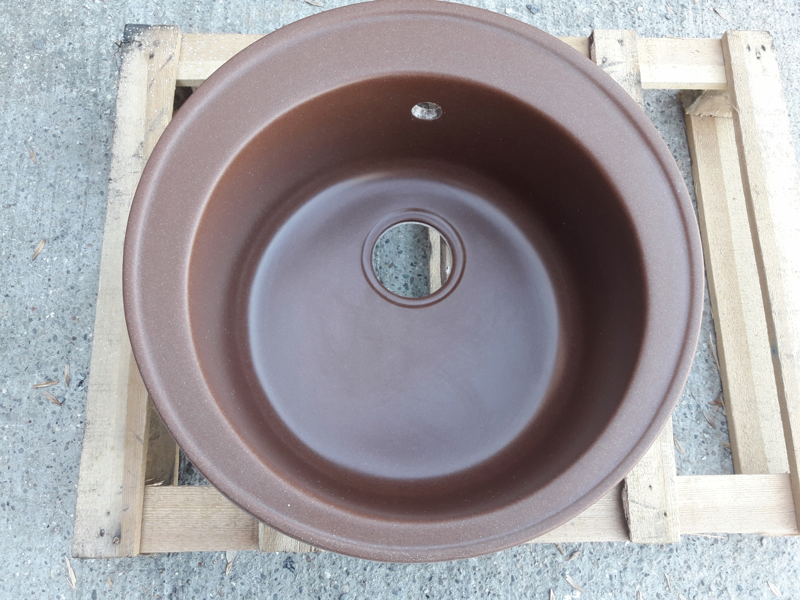 Kuchynský drez - 070 Single -Chamber Granite umývadlo bronzová rohož