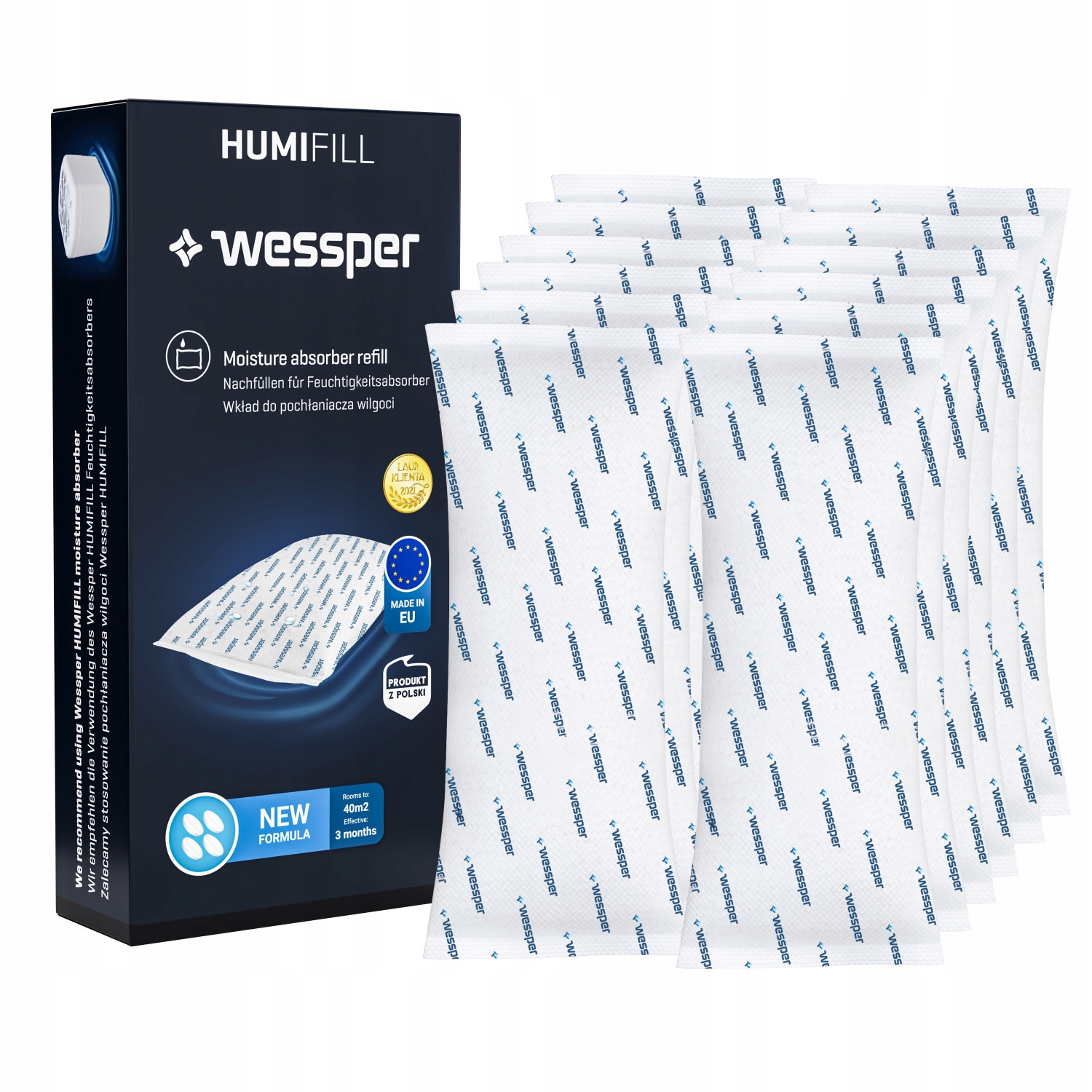 Pohlčovač vlhkosti - 12 × Wesper vlhkosť absorbéra 500 g 1 ks