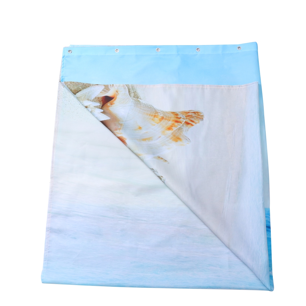 Kúpeľňová sada - 150x180cm sprchová opona s vodotesným plážovým motívom B