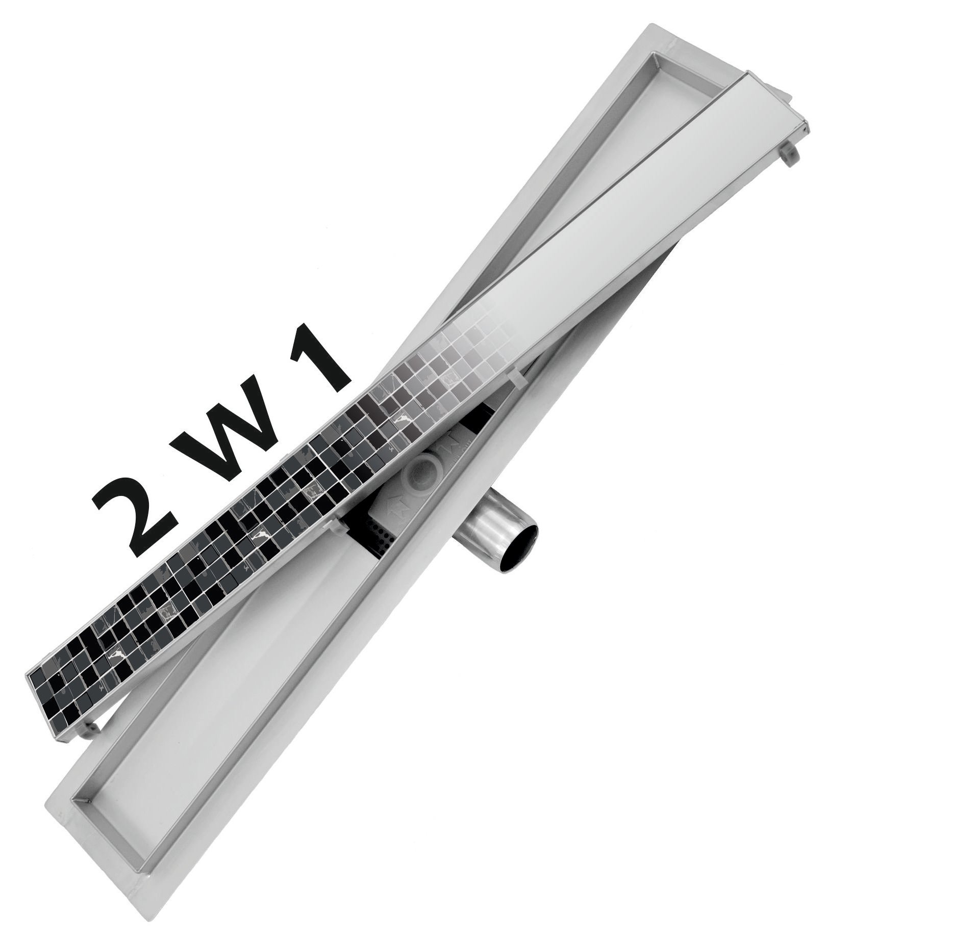 Sprchový žľab - 2V1 Line Outflow Low Nemo Nemo 90cm