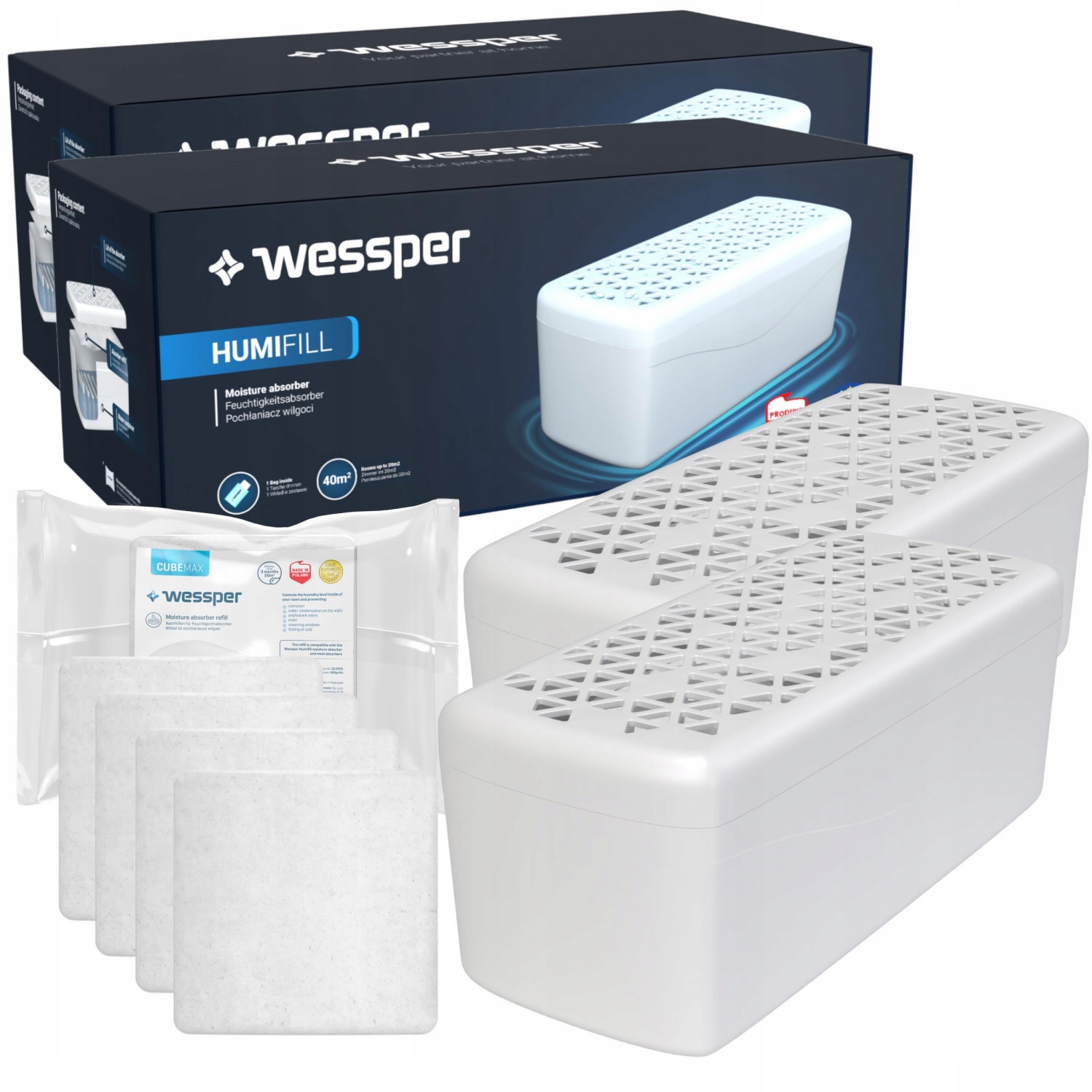 Pohlčovač vlhkosti - 2x absorbér vlhkosti