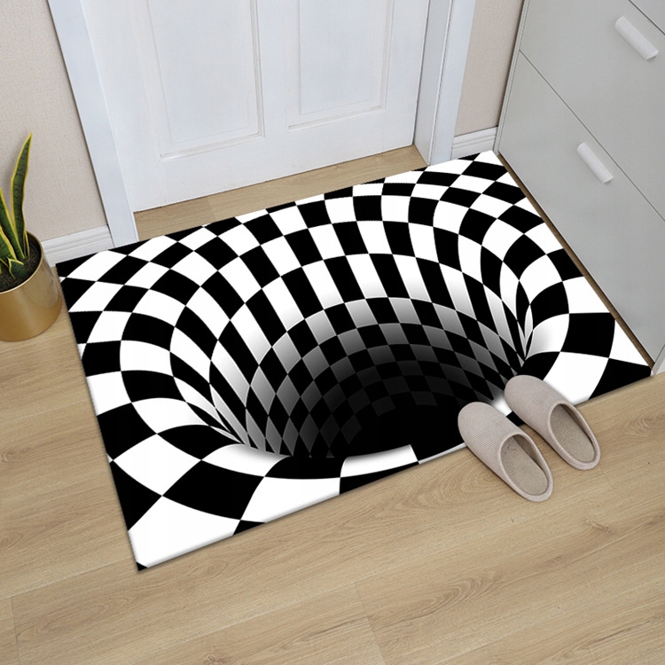 Protišmyková kúpeľňová podložka - 3D Geometric Illusion Floor Mat