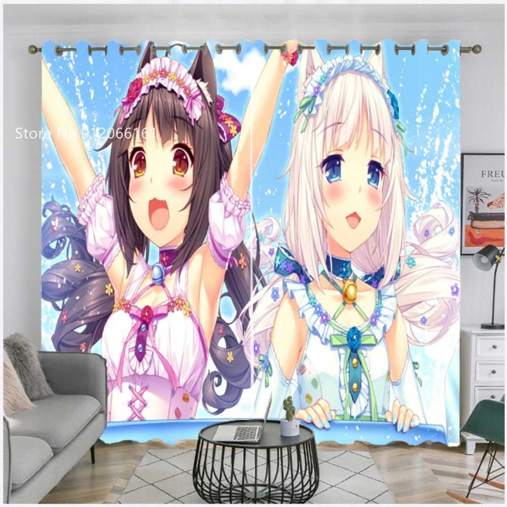 Sprchový záves - 3D anime plavky Nekopar curtain Mash