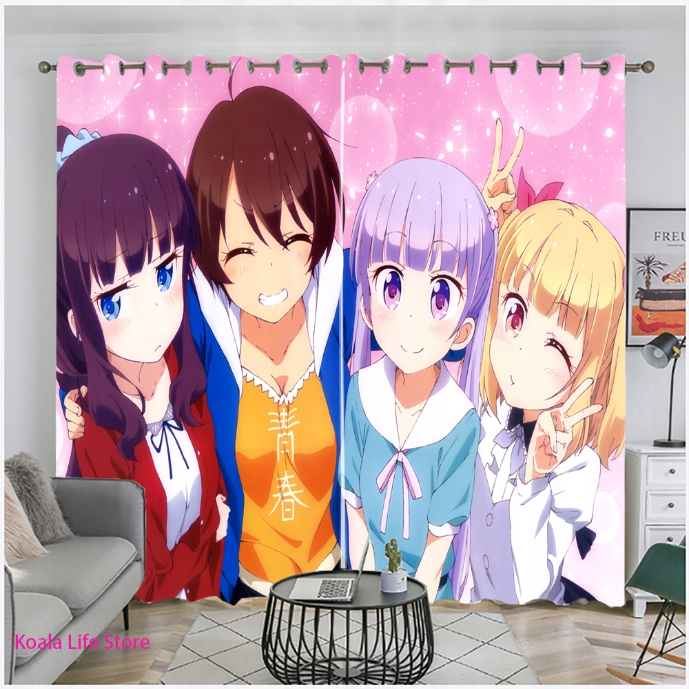 Sprchový záves - 3D anime plavky Nová hra pre tlač