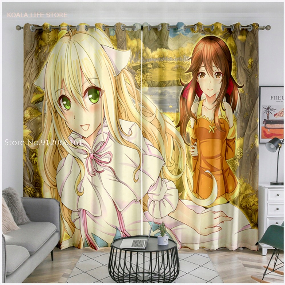 Sprchový záves - 3D anime vane uterák na výpadok závesu