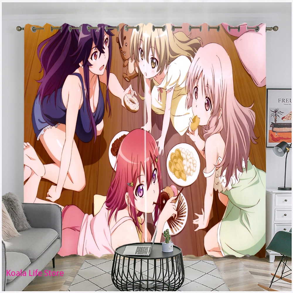 Sprchový záves - 3D kúpeľňa Krásne kawaii anime záclony