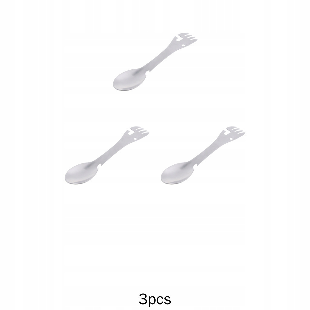 Kuchynská, drezová batéria - 3x 1 kus kempingová lyžica Silver Spork