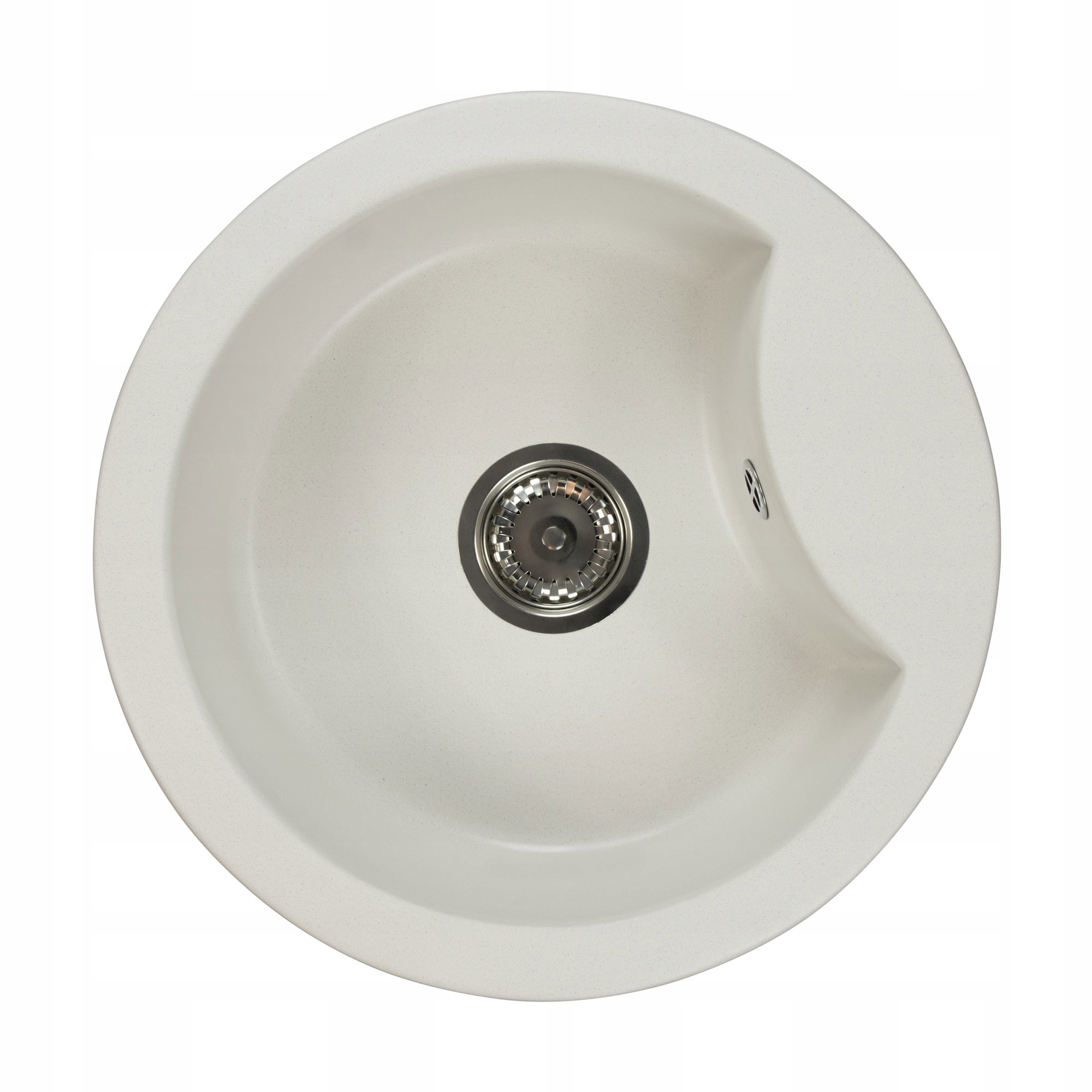 Kuchynský drez - 48x48 Single -Chamber Round Granite Sink