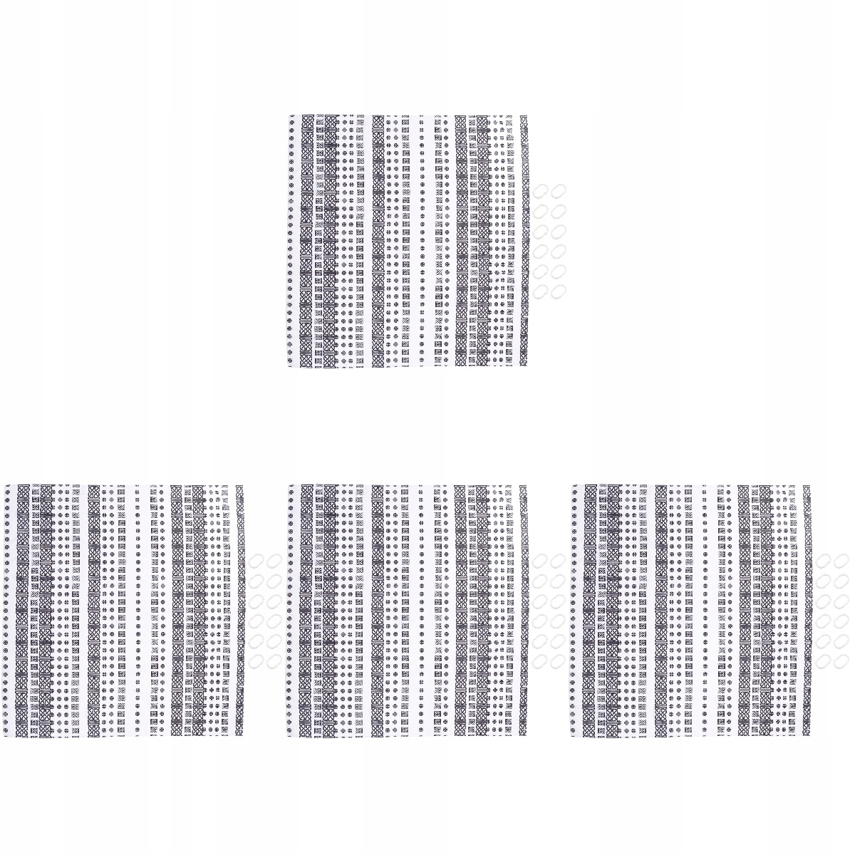 Kúpeľňová sada - 4x dekoratívne geometrické vintage vzor viac použití l