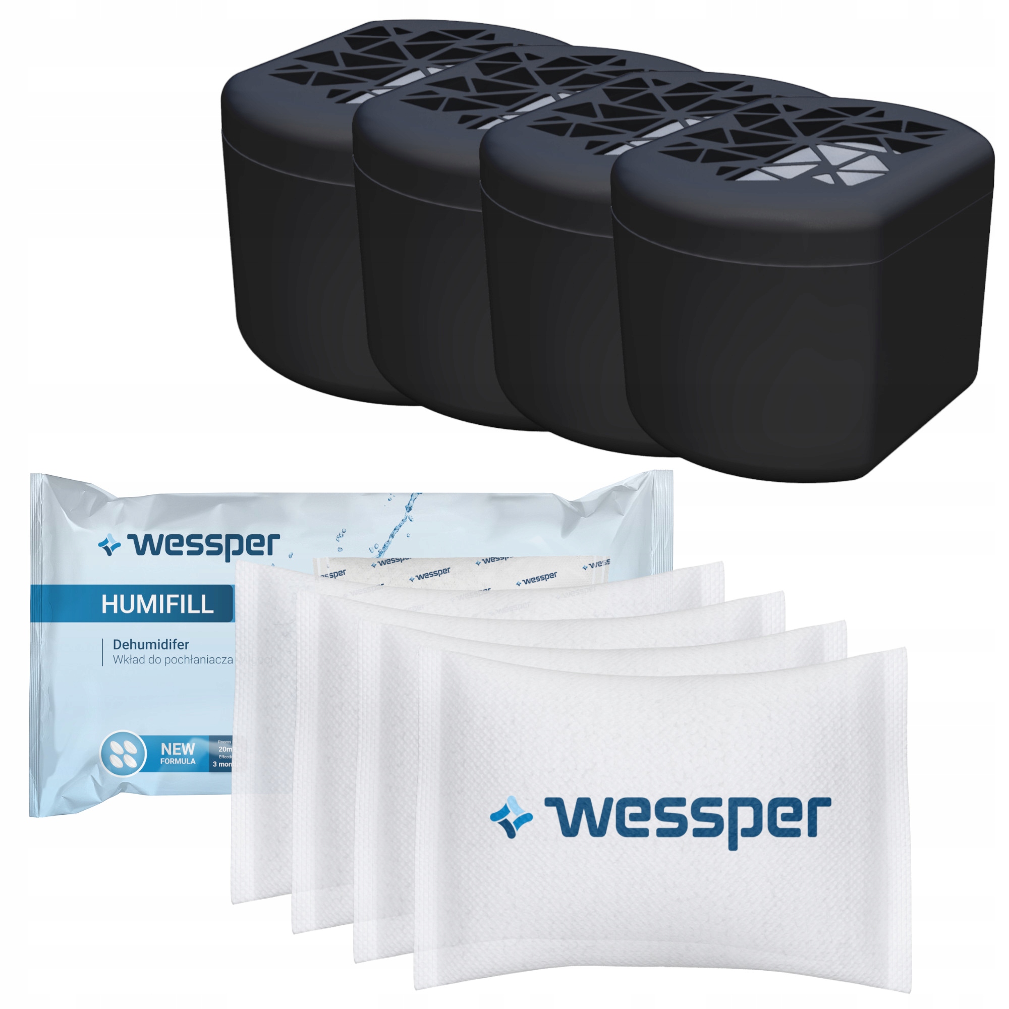 Pohlčovač vlhkosti - 4x absorbér vlhkosti 4x Vložte odvlhčovač 250g