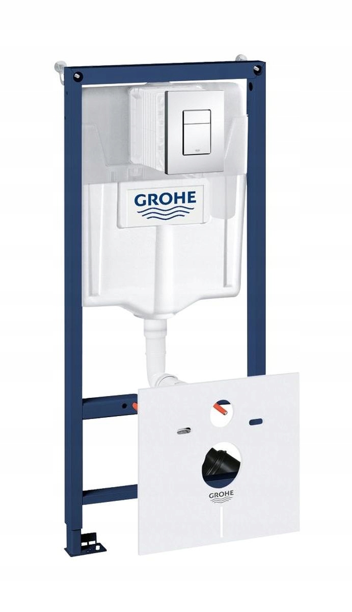 Podomietkový WC modul -  5in1 grohe skrytý rám set pre toaletu+tlačidlo