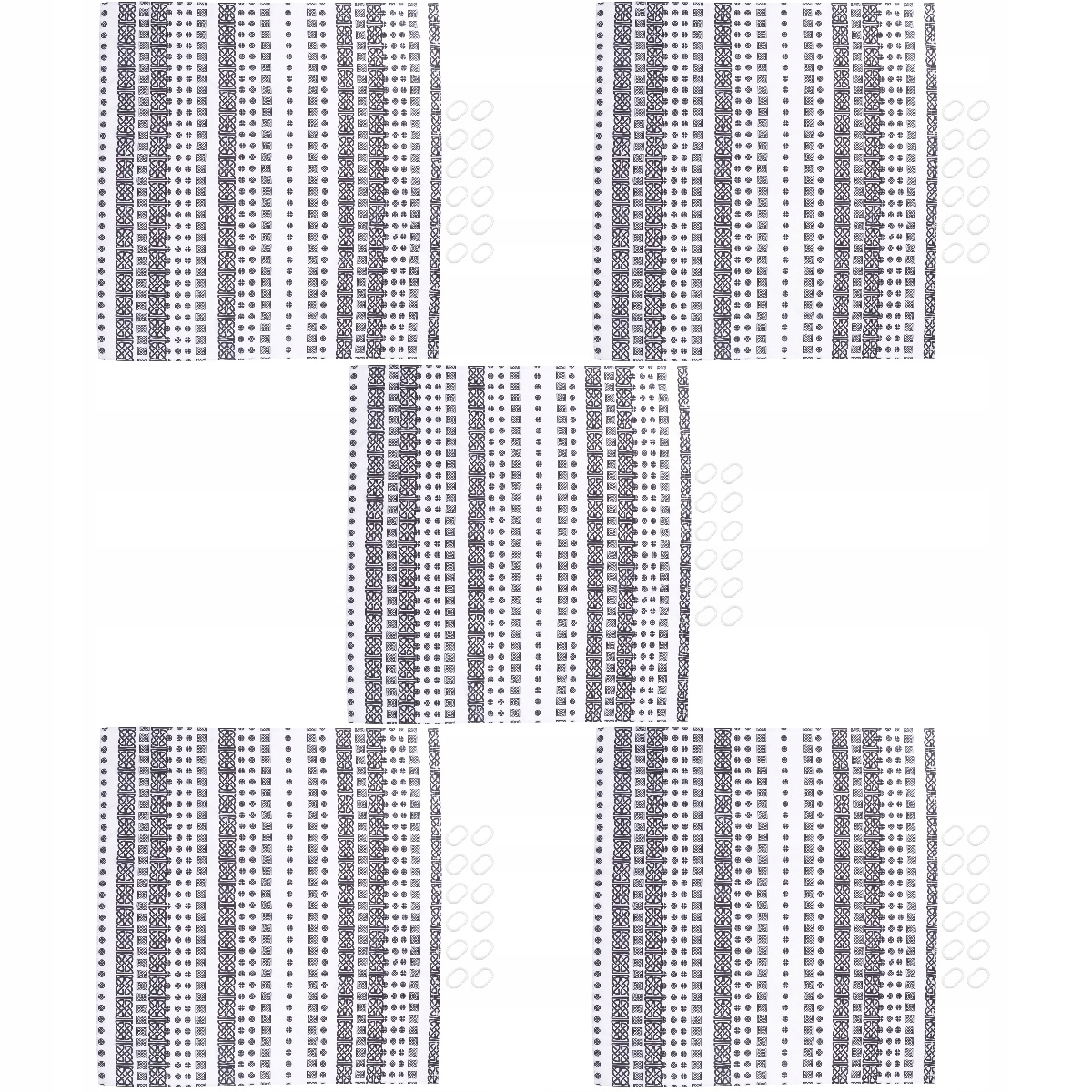 Kúpeľňová sada - 5x dekoratívny geometrický vzor viacnásobného použitia vintage l