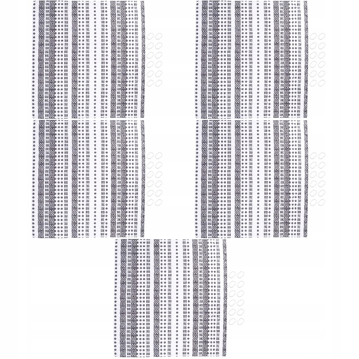 Kúpeľňová sada - 5x opakovane použiteľná sprcha s geometrickým vzorom C