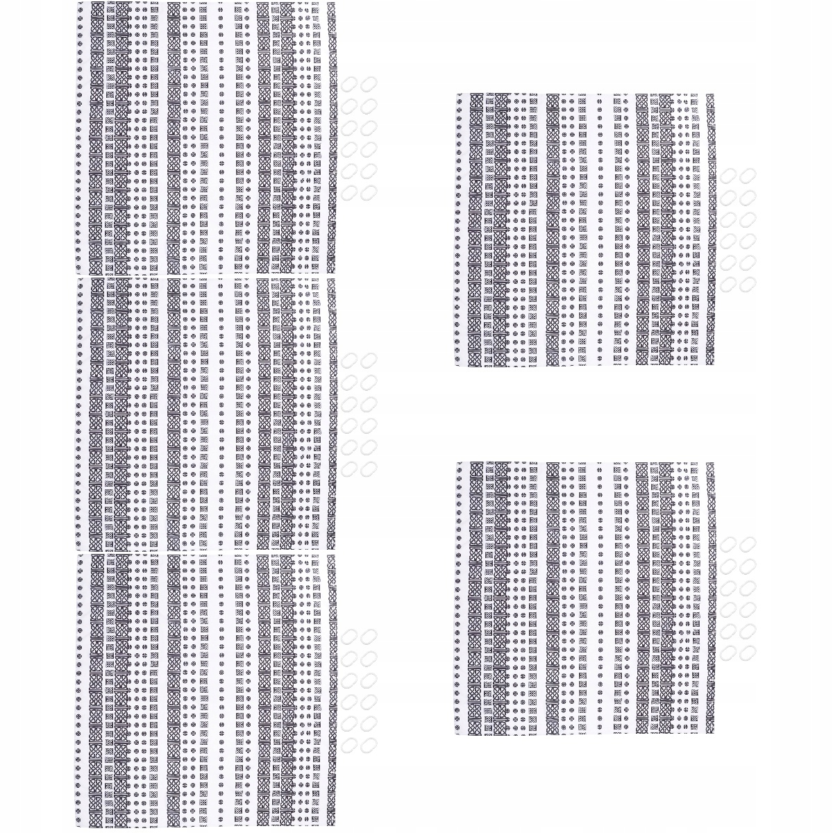Kúpeľňová sada - 5x svetlá kúpeľňa v vintage štýle s geometrickým vzorom