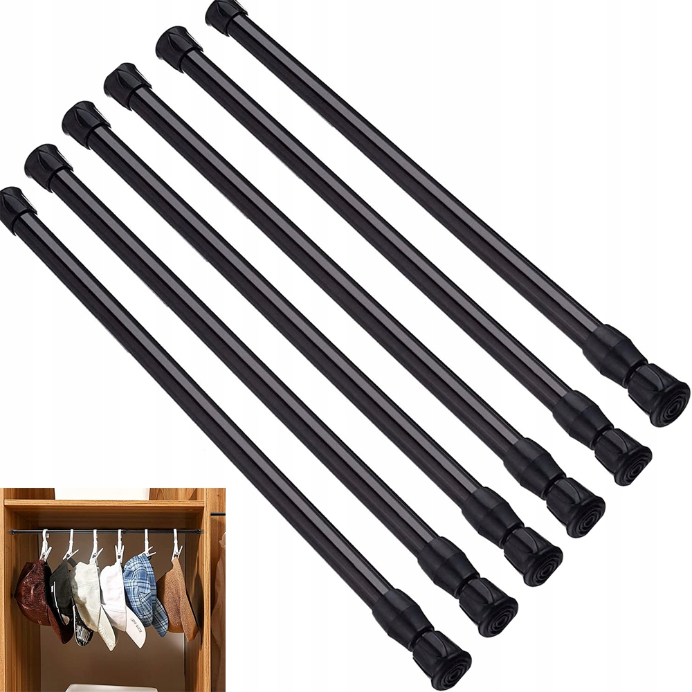 Sprchová tyč - Teleskopická tyčinka 6ks pre záclonovú tyč 40-70 cm
