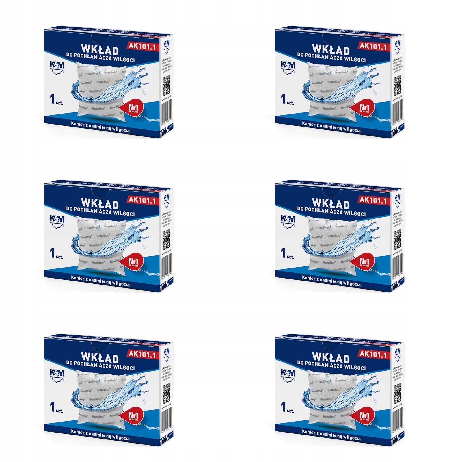Pohlčovač vlhkosti - 6x Príspevok vlhkosti Humistop k absorbéru vlhkosti