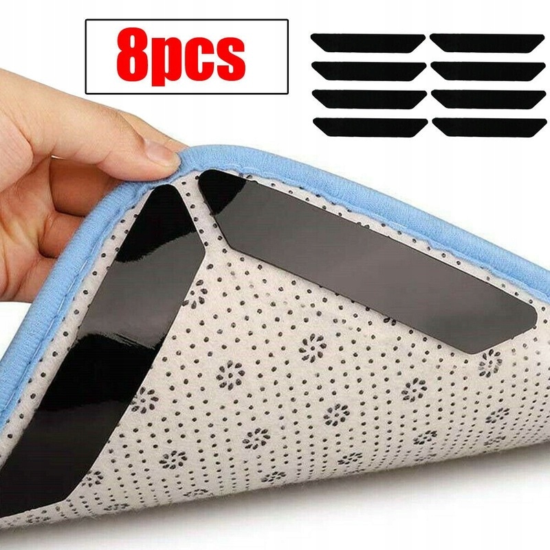 Protišmyková kúpeľňová podložka - 8 kusov anti -slip koberca proti curlingu Wi