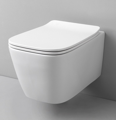 WC misa - A 16 toaletných misiek zavesených na doske Artceram