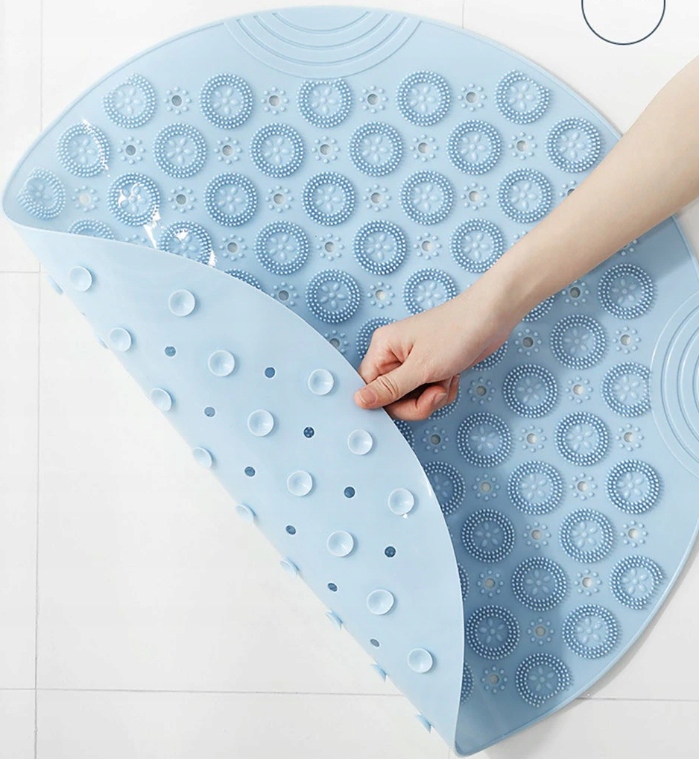 Protišmyková kúpeľňová podložka - Non -Slip Grey Silikone Shower Mat.
