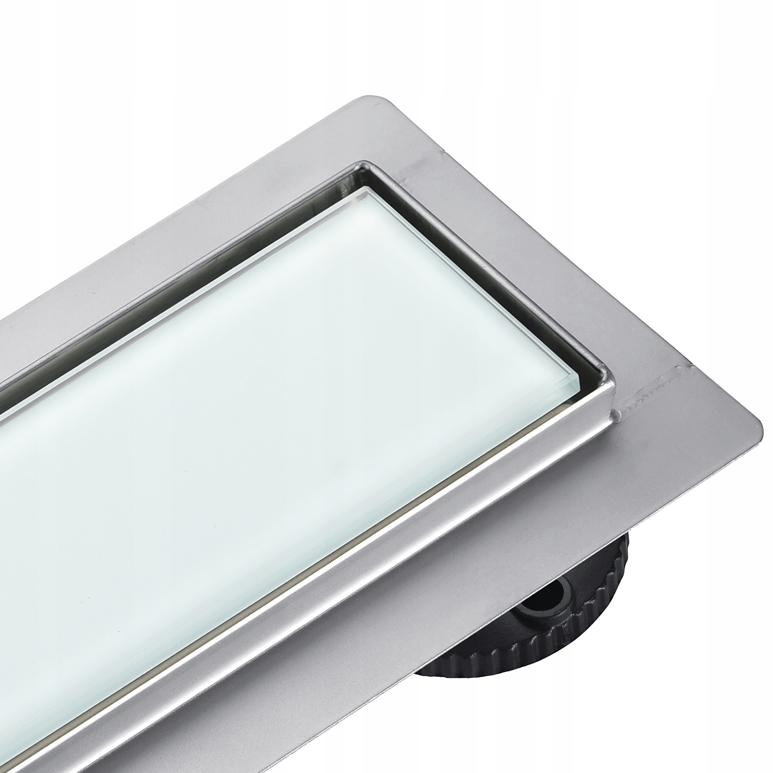 Sprchový žľab odtok - Aquauno lineárny valčekový odtok 70 cm bieleho skla panel