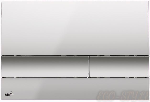 AlcaPLAST Splachovacie tlačidlo chróm matný M1722 DELFIN