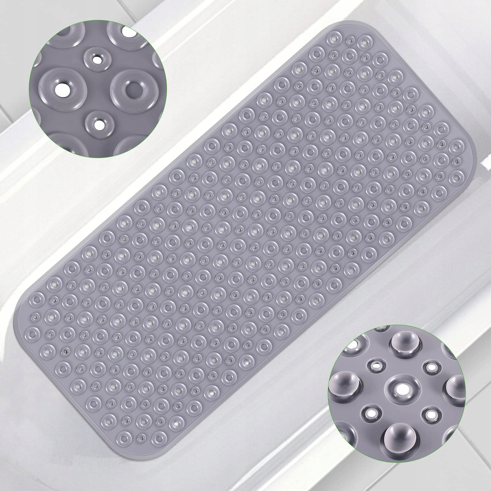 Vaňa - Proti -Slip Grey Mat 88 x 40 cm prísavkový pohár