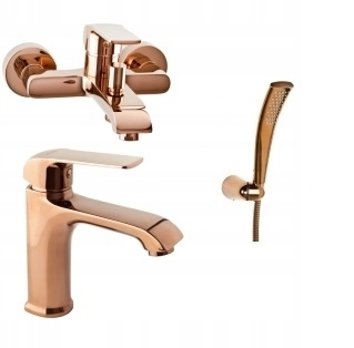 Vodovodné batérie - Aurora Rose Gold Bat.Banowa Washbasin Sprcha