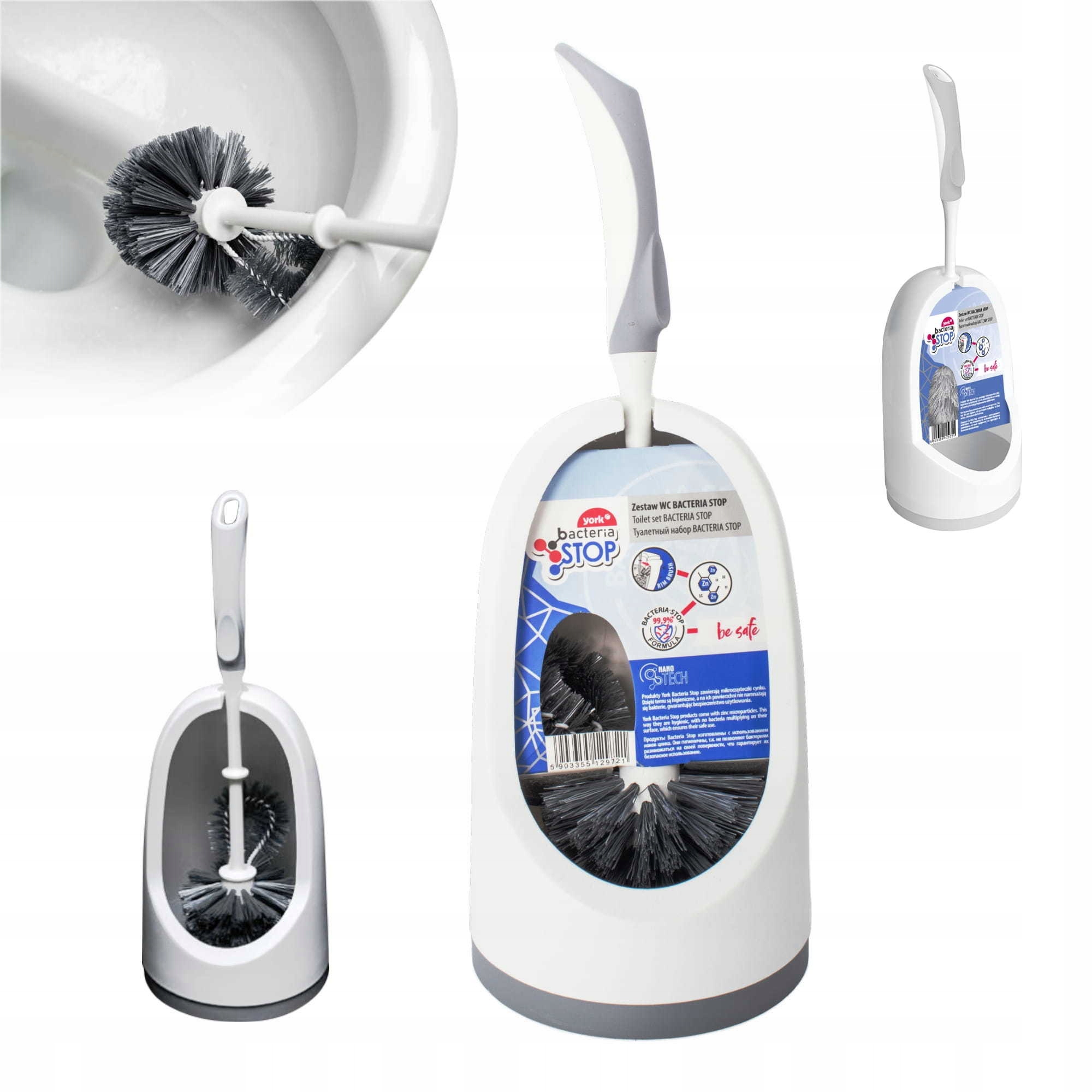 WC kefa - Baktérie zastavte toaletu Lux Brush Loop York