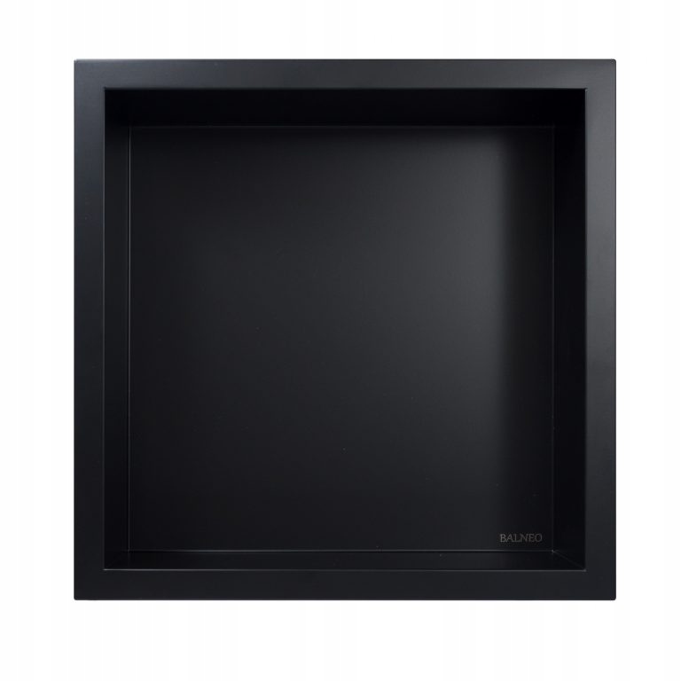Polička do kúpeľne - Balneo Black Wall Box One 30x30x7 Poličky