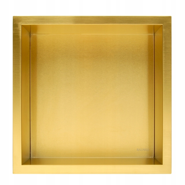 Polička do kúpeľne - Balneo Wall -Box One Natern Poličky 30x30x10 zlato