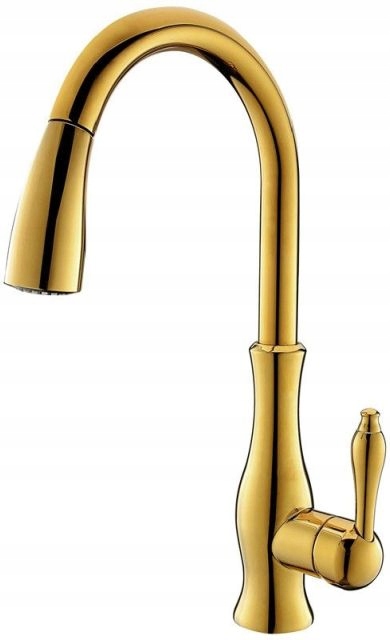 Kuchynské batérie - Linda Kitchen faucet so zlatým výtokom