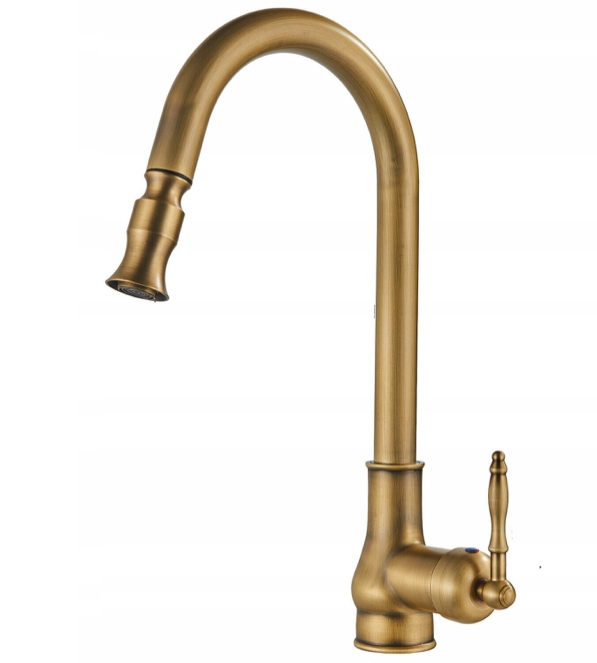 Kuchynské batérie - Retro kuchynský faucet vintage pull -out výtok
