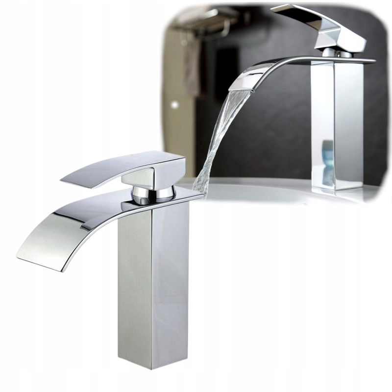 Vodovodná umyvadlová batéria - Kúpeľňa vodopád Washbasin Kran Crhom