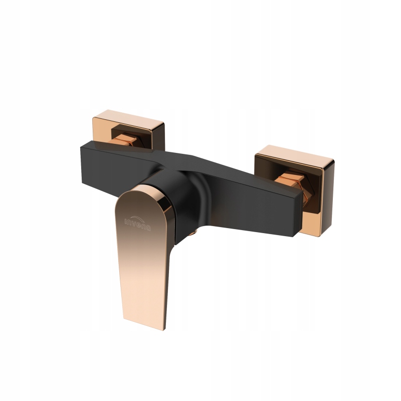 Vodovodné batérie - Sprchová batéria Black Mat / Pink Gold-meď