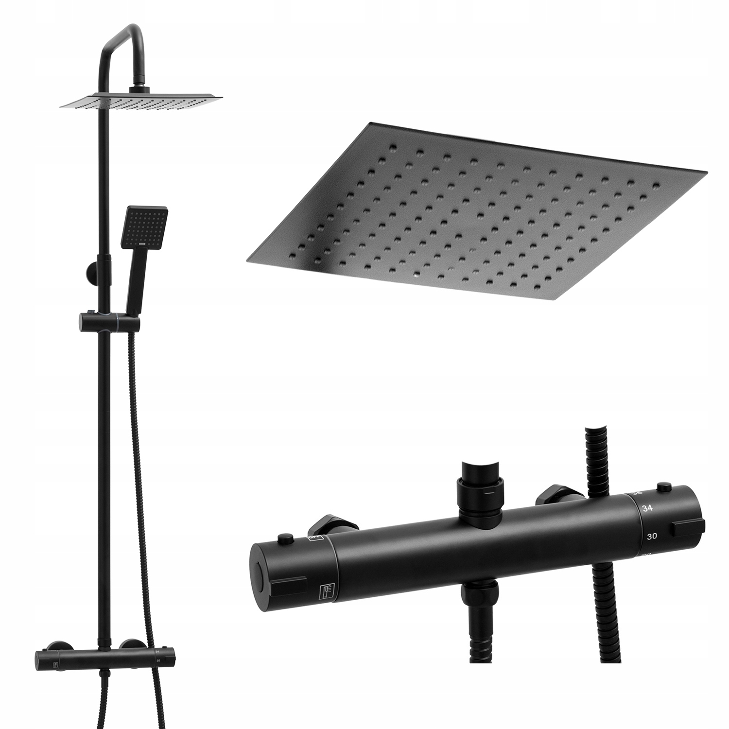 Sprchová batéria - Termostatická sprchová batéria black set