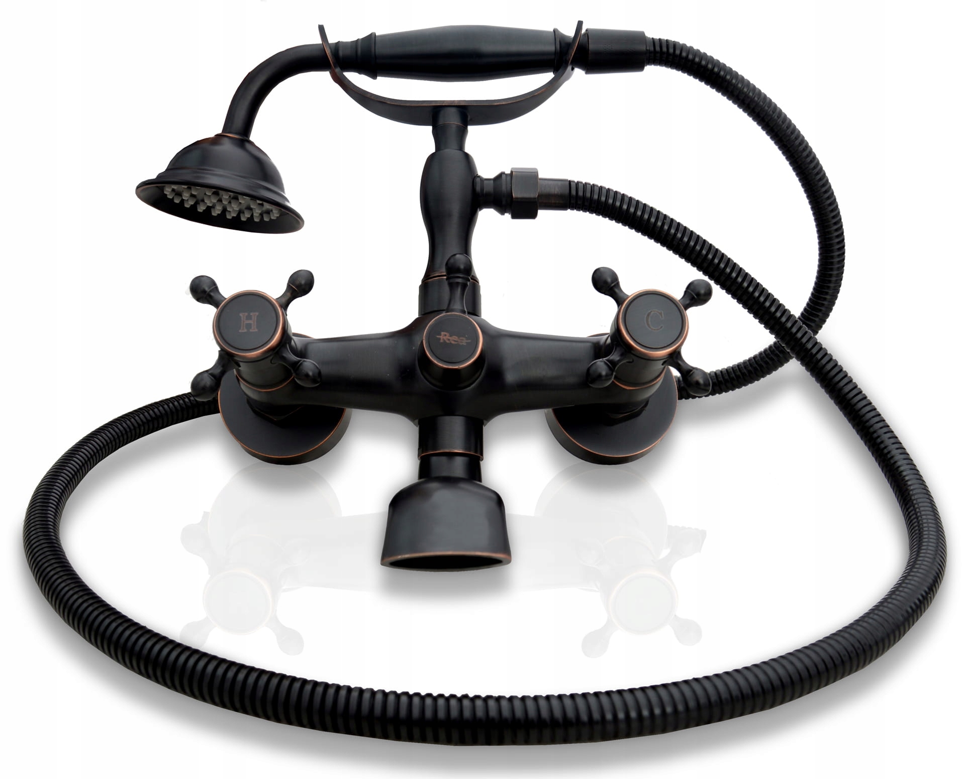 Vodovodné batérie - Retro vaňa, 150 cm had black / meď