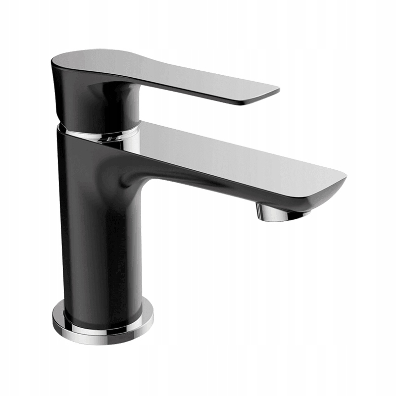 Umyvadlová batéria - Umývadlo batérie Black Chrome Rail s Cork
