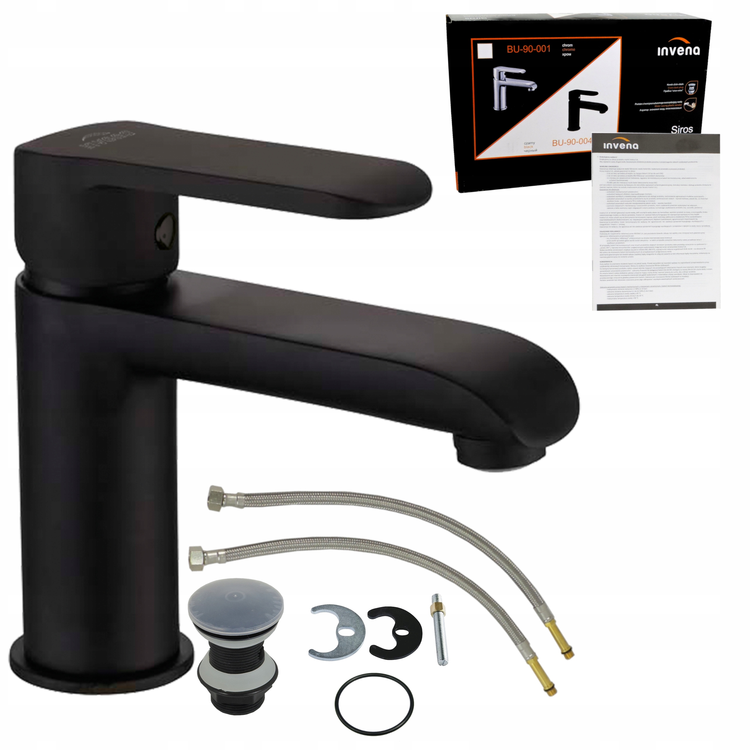 Kuchynské batérie - Čierna batéria Washbasin Bathbasin s dopravnou zápchou