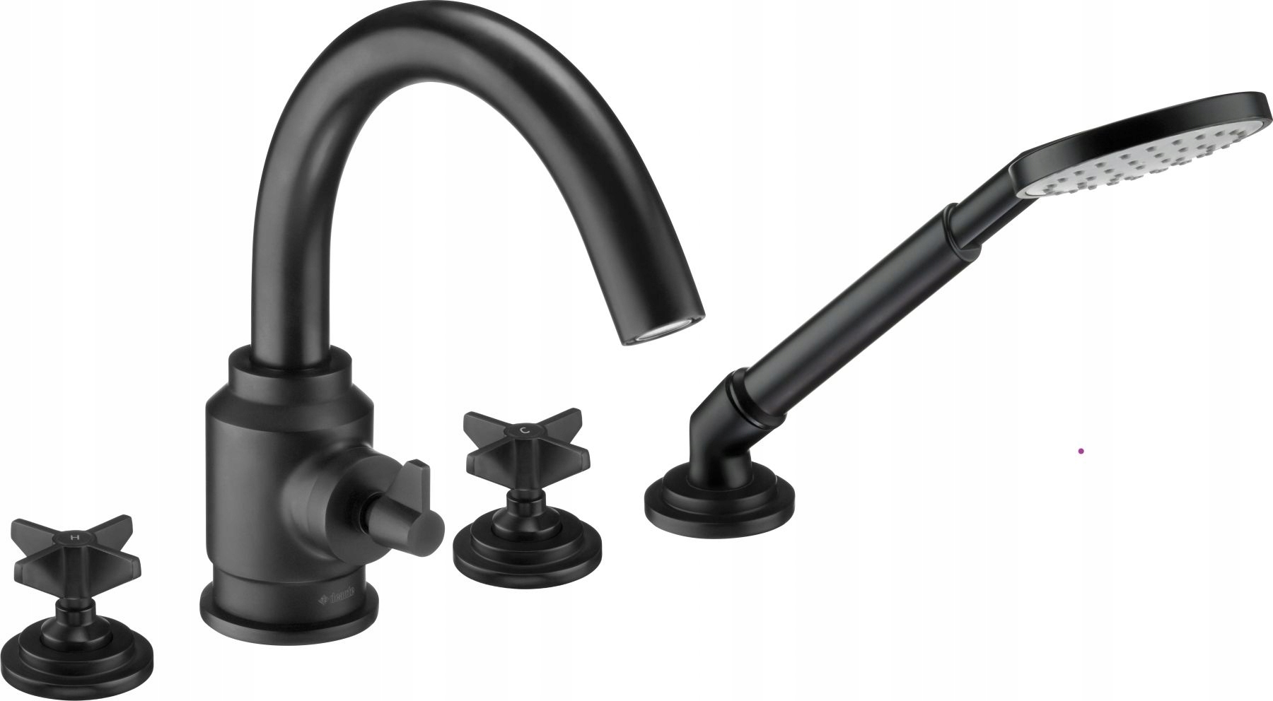 Vaňová batéria - Vaná vaňa 4 Hole Temisto Black