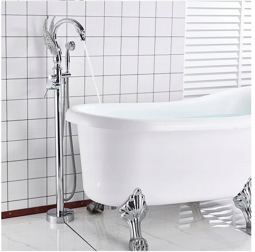 Vaňová batéria - Freestanding Bath Tube Chrome