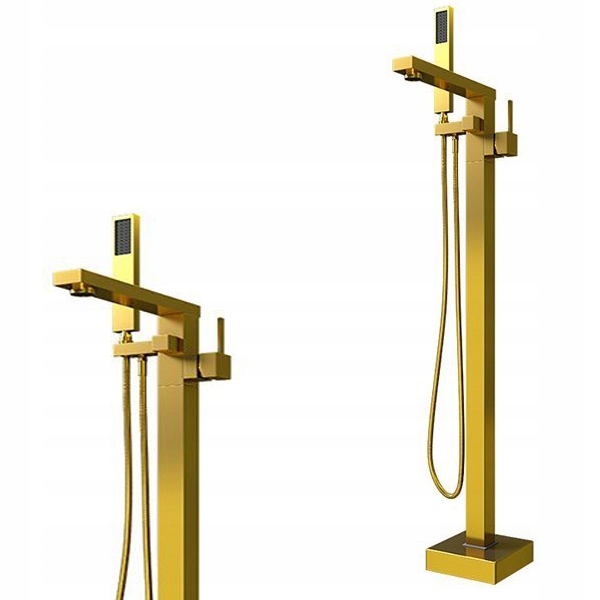 Vaňová batéria - Bath mixer Zlato voľne stojaci sprej silla