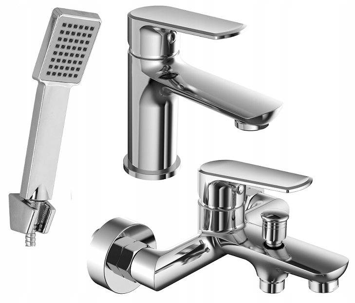 Vaňová batéria - Vaná vaňa + Cubic Basin + Set Set