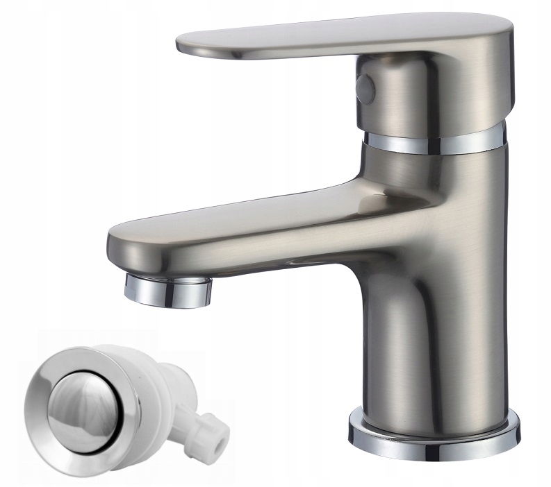 Umyvadlová batéria - Inox / chróm umývadlo kohútik automatické korok