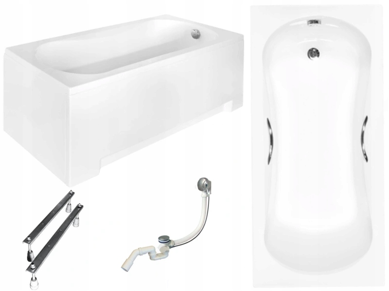 Vaňa - BESCO ARIA PLUS AKRYLÁTOVÁ VAŇA 160x70 + Plášť