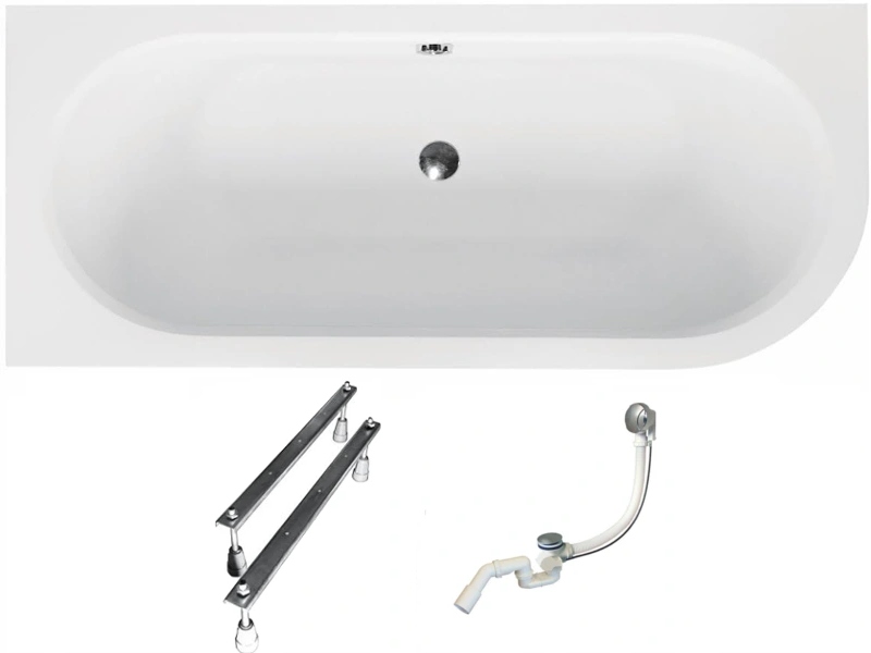 Vaňa - Besco Avita Slim Akrylová vaňa 160x75 Left Siphon