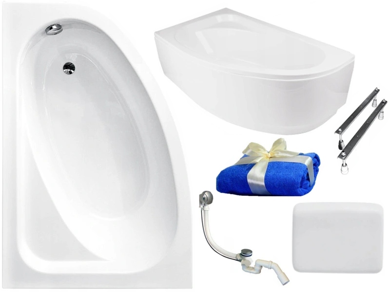 Vaňa - Besco Cornea Bath 140x80 opierka hlavy peklo