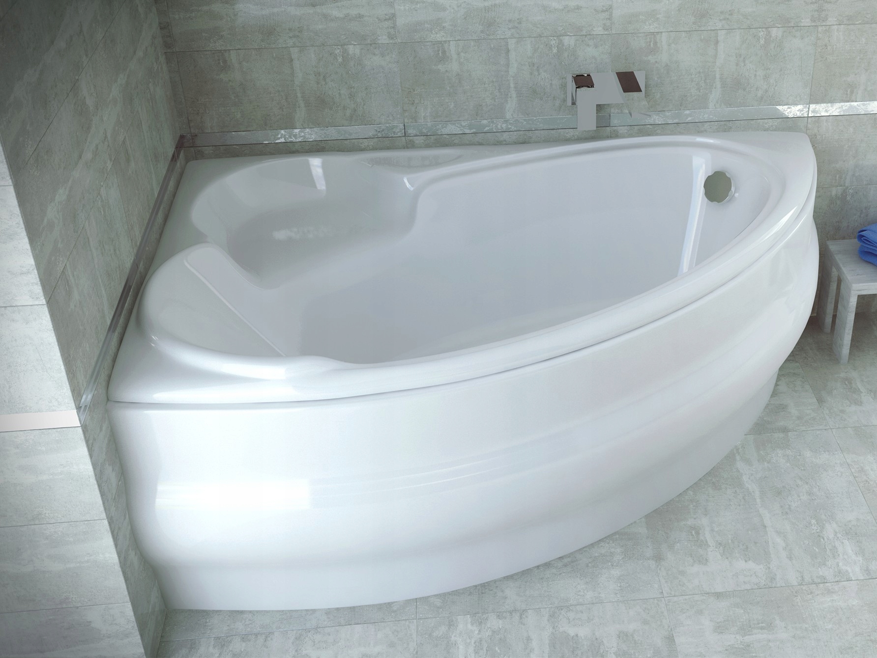 Vaňa - Besco Finesse Nova chce AKR 170x110CM vľavo+SIPHON