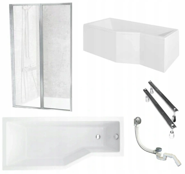 Vaňa - Besco Integra Bath 170x75 Obrazovka puzdra Siphon