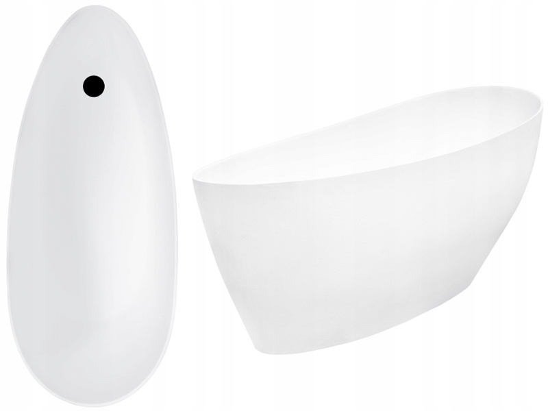 Vaňa - BESCO Keya Freestanding Tub 165x70 White + Siphon
