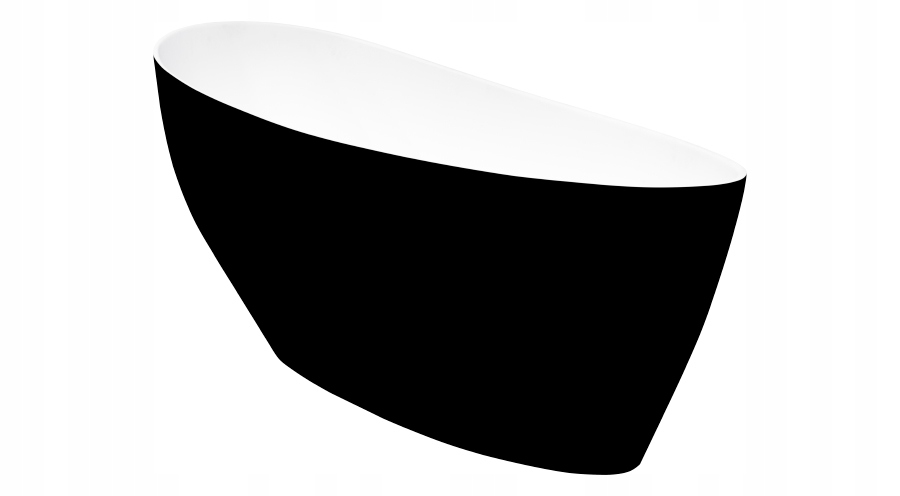 Vaňa - BESC Keya voľne stojaca vaňa 165x70 BLACK WHITE